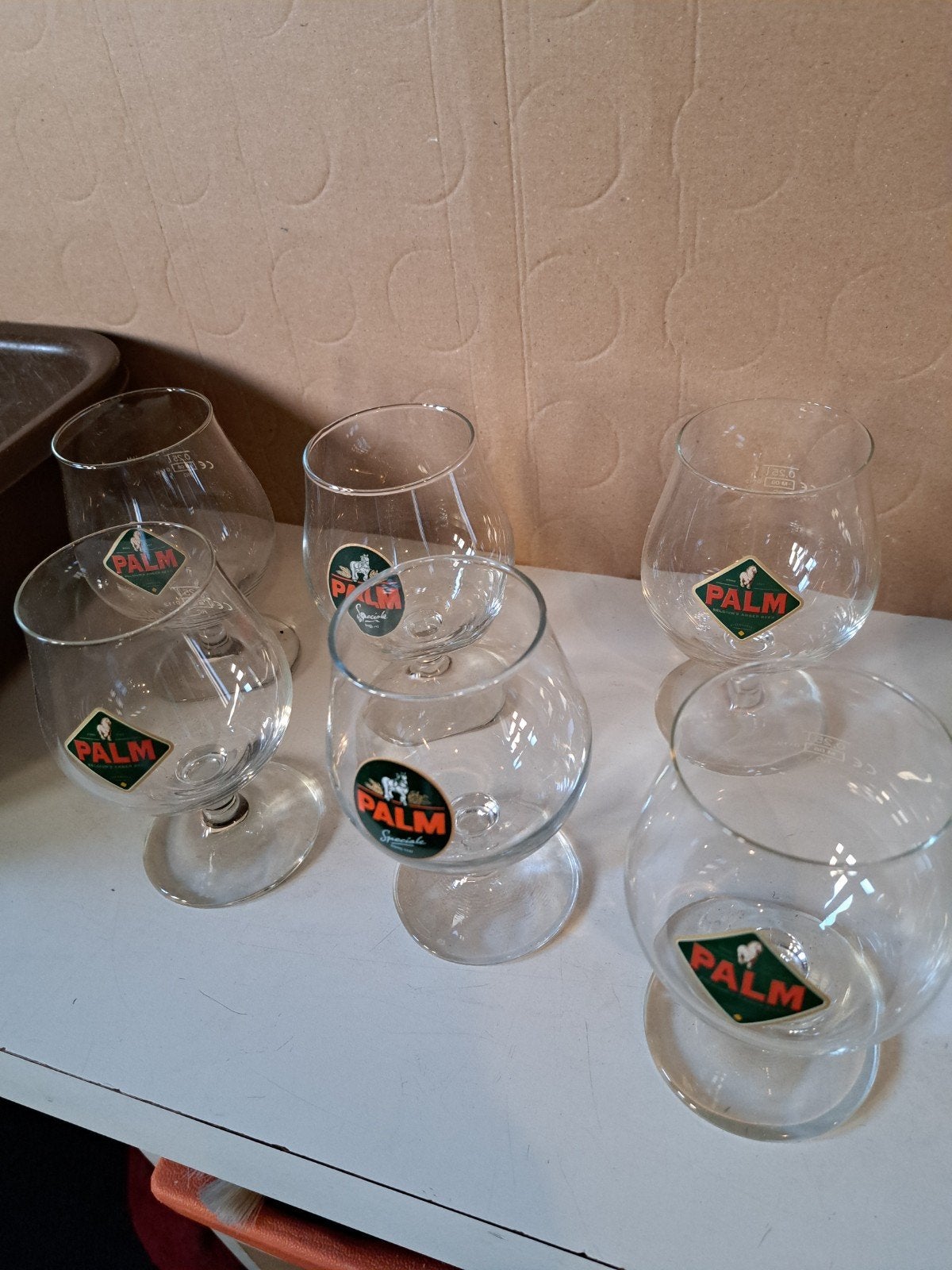 6 Palm bierglazen, Verzamelen, Ophalen of Verzenden