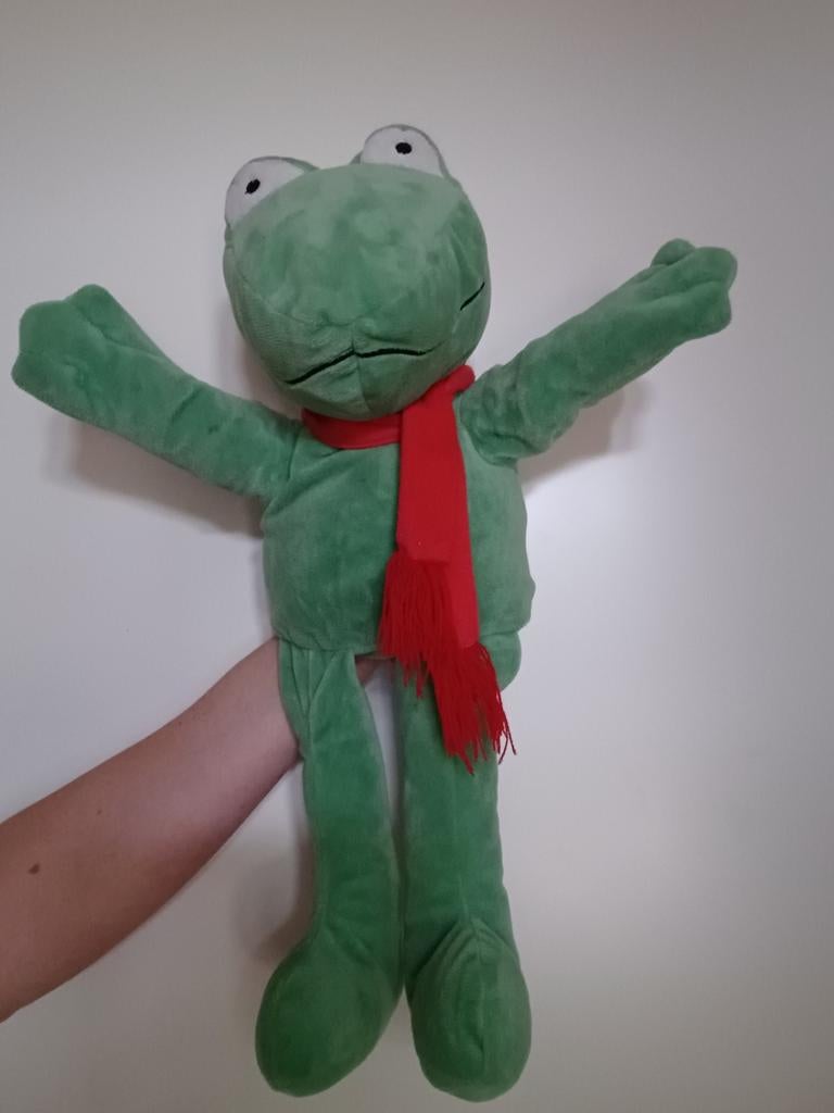 Handpop kikker en vriendjes, Kinderen en Baby's, Speelgoed | Knuffels en Pluche, Ophalen of Verzenden, Gebruikt, Kikker