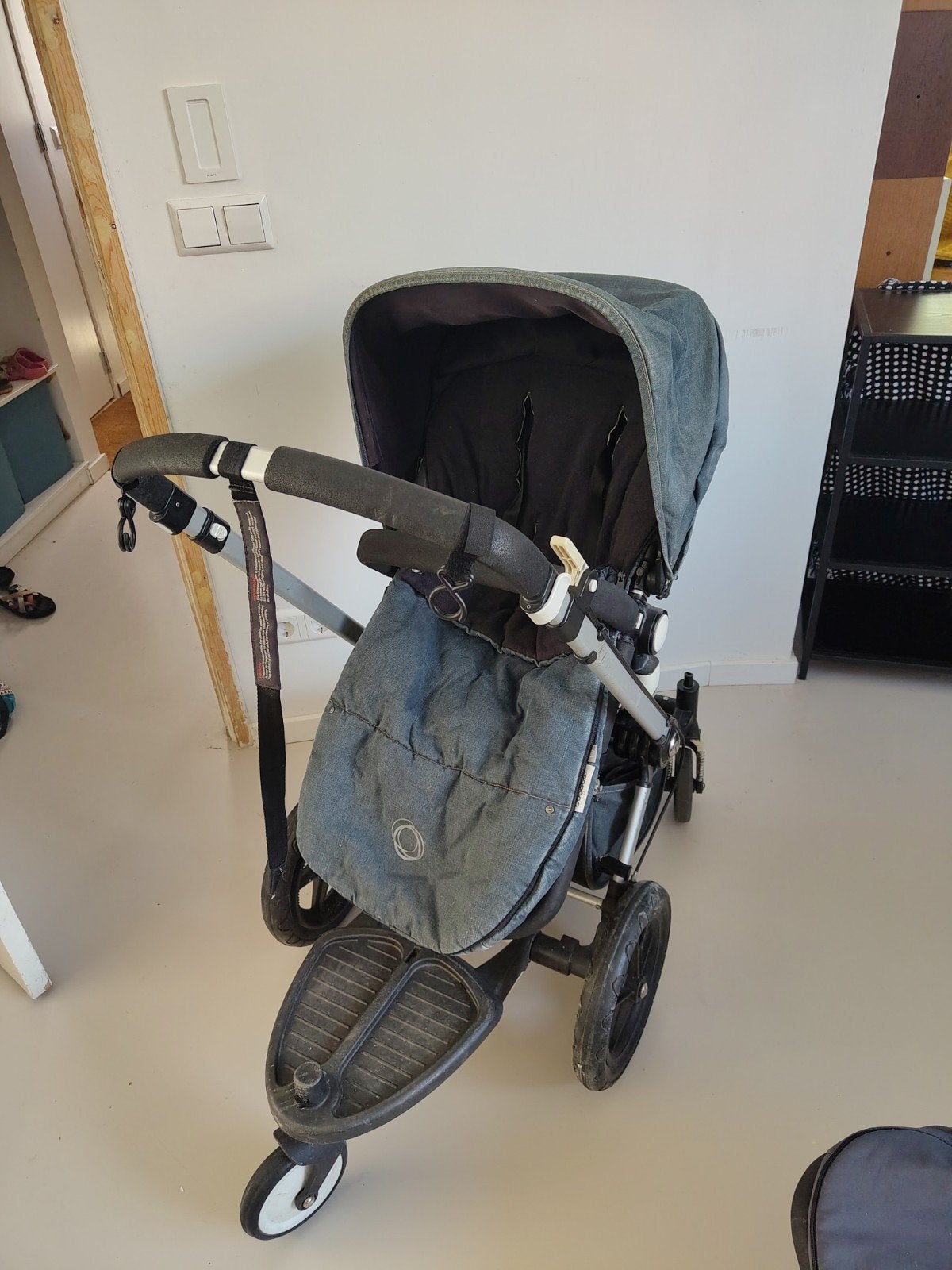Bugaboo Cameleon Denim compleet met regenhoes en meerijplank, Ophalen, Gebruikt, Bugaboo, Combiwagen