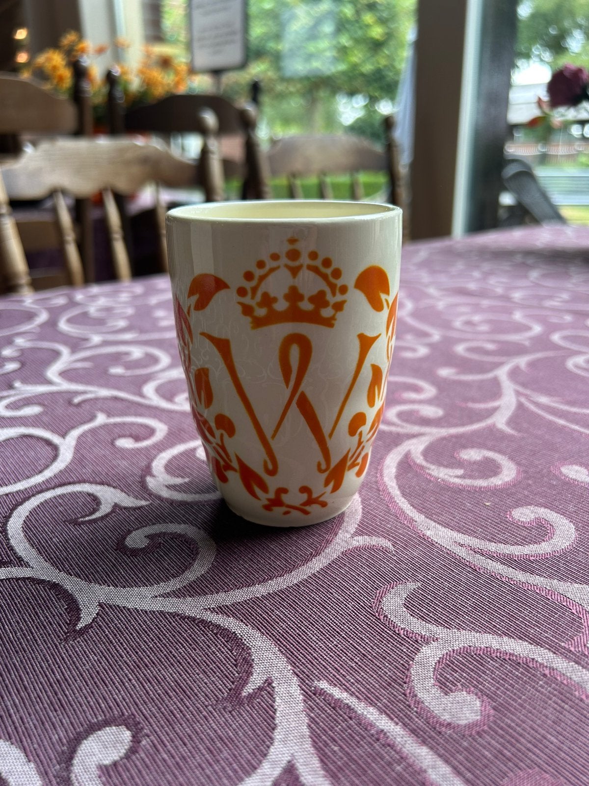 Beker uitgegeven tgv 40 jarig reg. Jub. Wilhelmina, Ophalen of Verzenden, Zo goed als nieuw, Servies