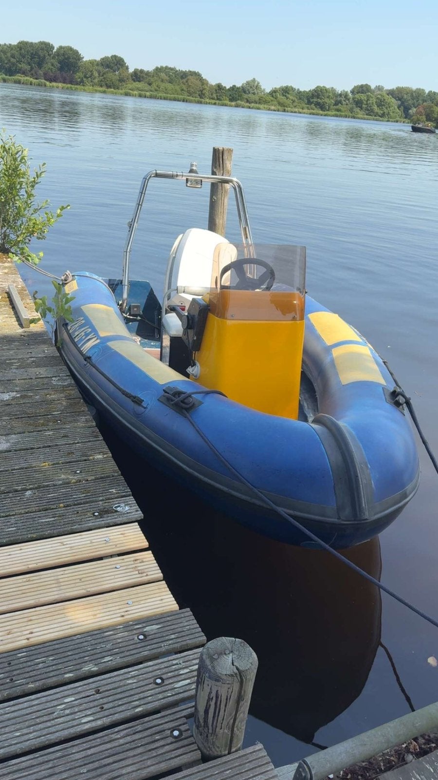 4.5m Rib met 140 pk en trailer, Watersport en Boten, Ophalen, Gebruikt, Overige typen
