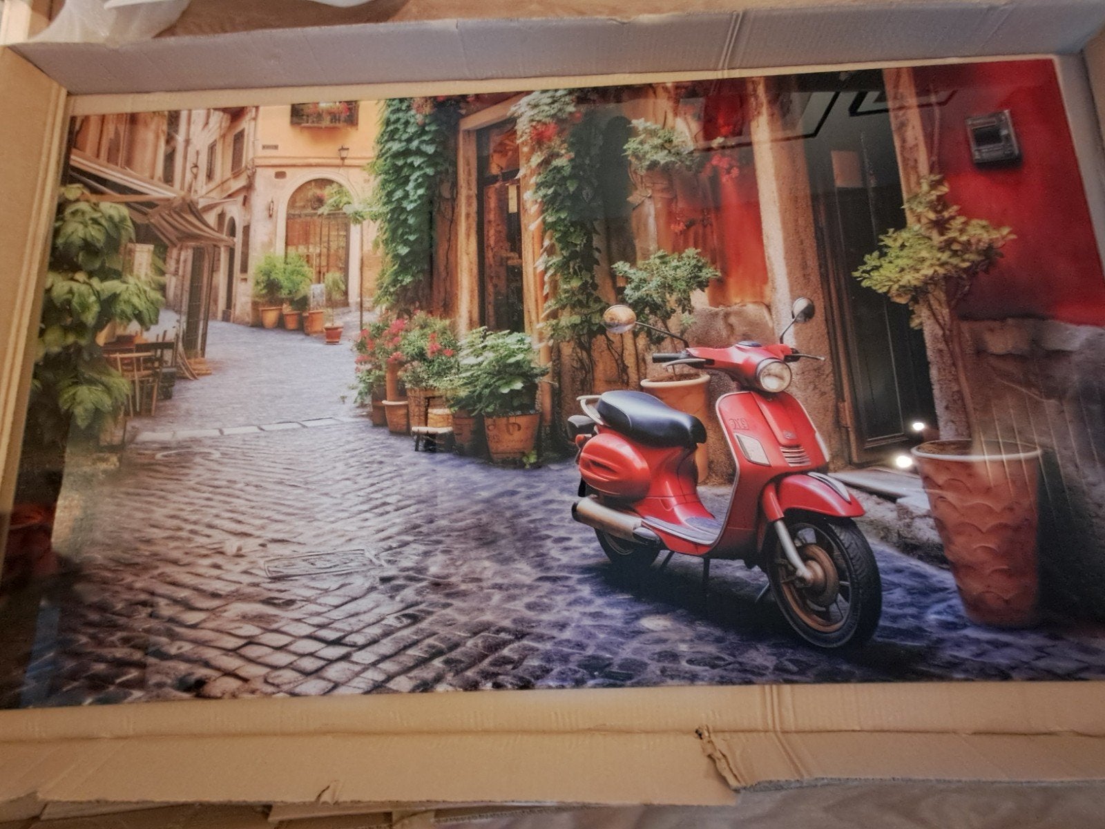 Wanddecoratie glas 80x140cm, Ophalen, 140 cm, 80 cm, Zo goed als nieuw