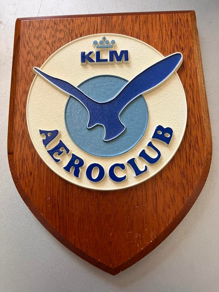 Wapenschild KLM AEROCLUB, Ophalen of Verzenden, Zo goed als nieuw