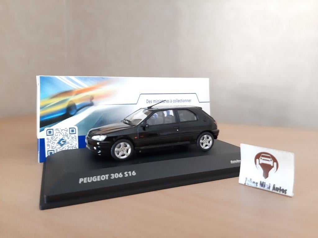Peugeot 306 S16 1994 Onyx Zwart - Solido 1:43