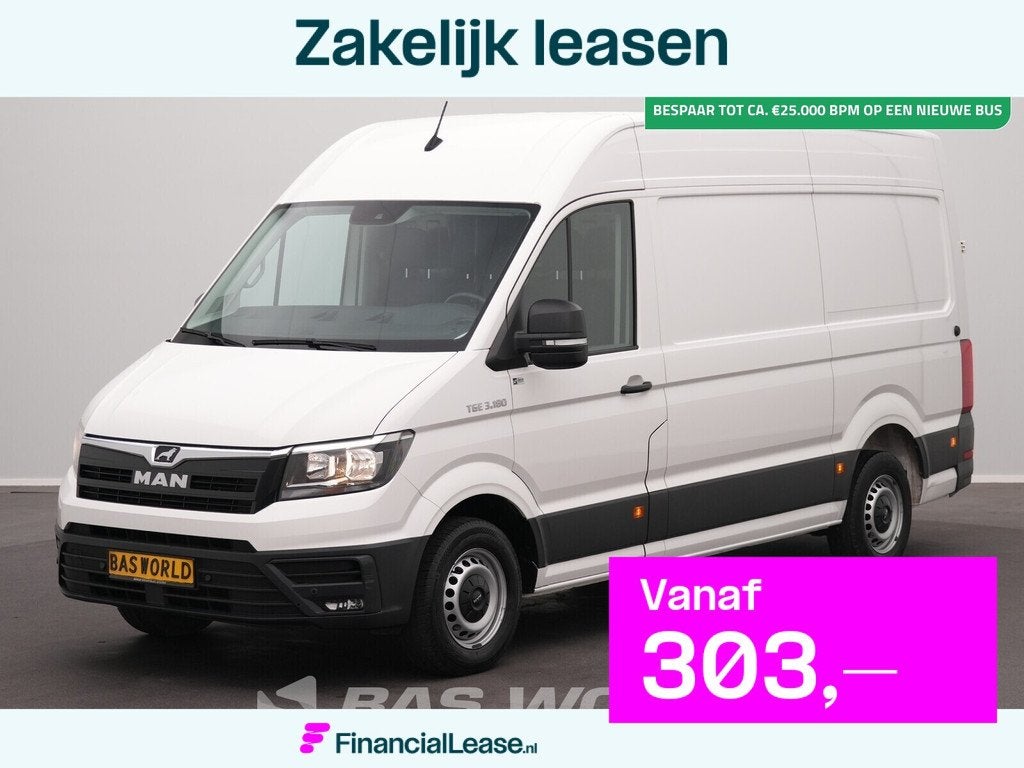 MAN TGE 3.180 Automaat 180PK L3H3 Trekhaak Navi Airco Cruise, Automaat, Stof, Gebruikt, Euro 6