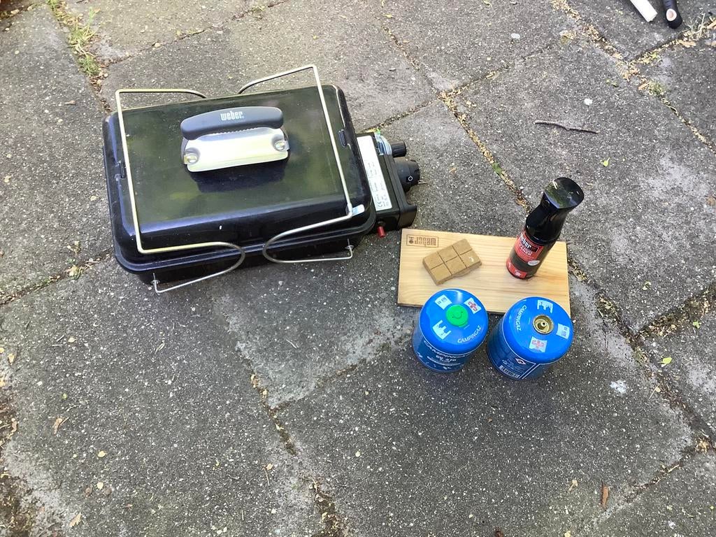 Weber Go-Anywhere gasbarbeque zwart 26x42 cm, Ophalen, Gebruikt