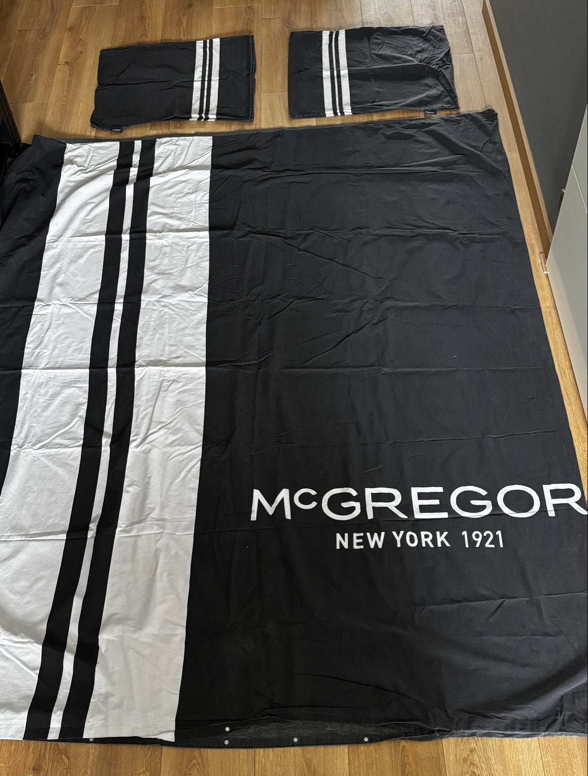 McGregor Dekbedovertrek Zwart/Wit - Tweepersoons, Gebruikt, Zwart, Dekbedovertrek, Katoen