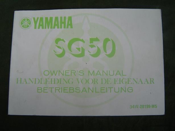 Yamaha SG50 1983 bromfiets instructie boekje owner's manual, Ophalen of Verzenden, Zo goed als nieuw