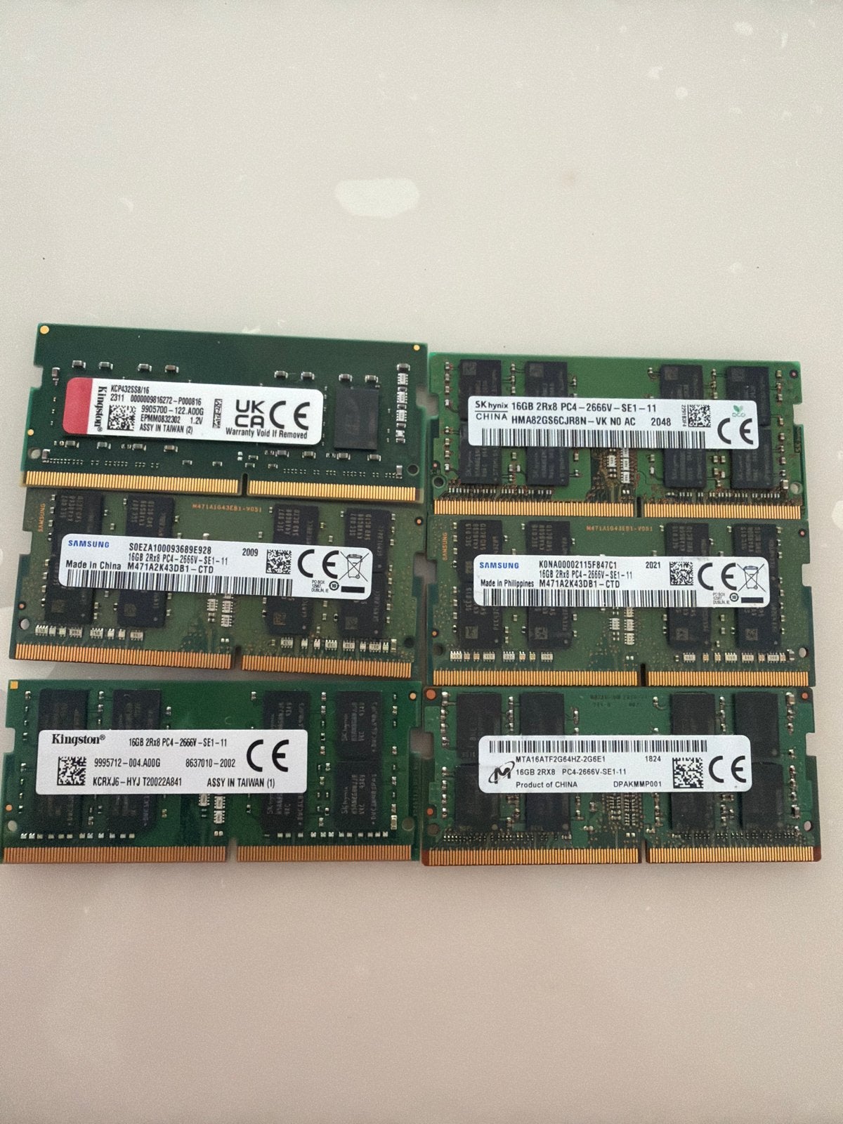 DDR4 RAM Geheugenmodules - Diverse Merken en Capaciteiten, Computers en Software, RAM geheugen, Gebruikt, Server, DDR4, Ophalen of Verzenden