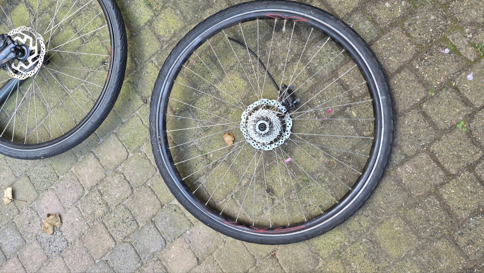 Cube geveerde voorvork met trommelrem en achterwiel, Fietsen en Brommers, Fietsonderdelen, Gebruikt, Toerfiets, Ophalen of Verzenden