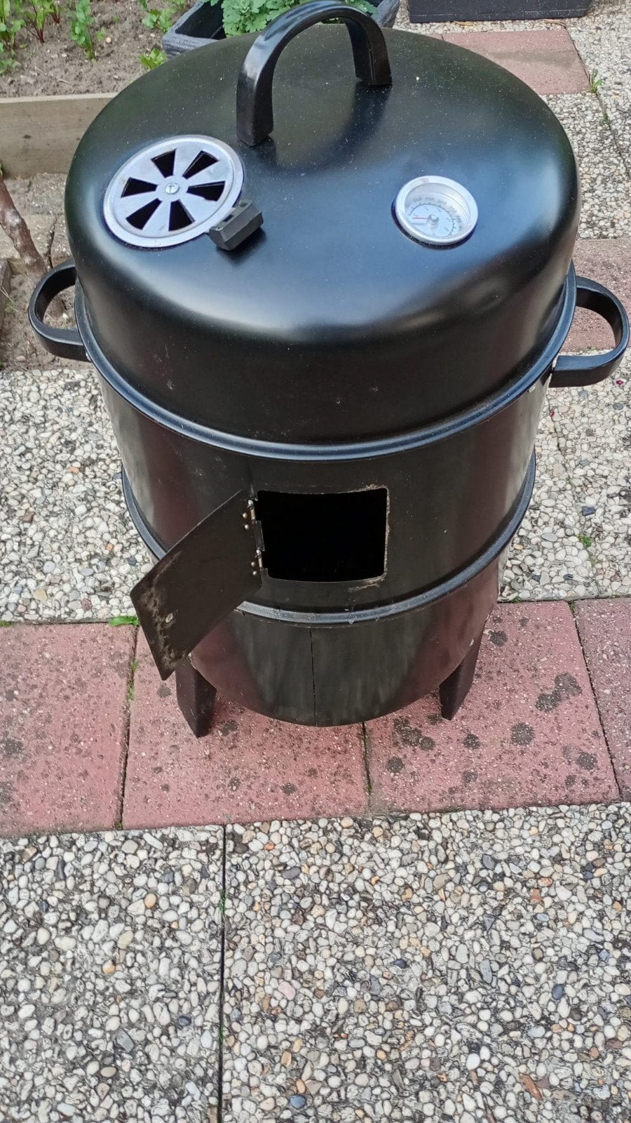 Rookoven met 2 verdiepingen, roosters en thermometer, Ophalen of Verzenden, Zo goed als nieuw