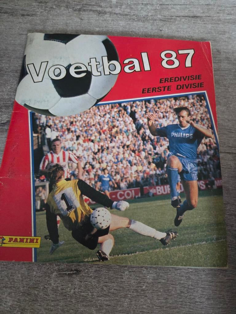 Panini Voetbal 87 Eredivisie Eerste Divisie Stickerboek, Ophalen of Verzenden, Gebruikt, Poster, Plaatje of Sticker