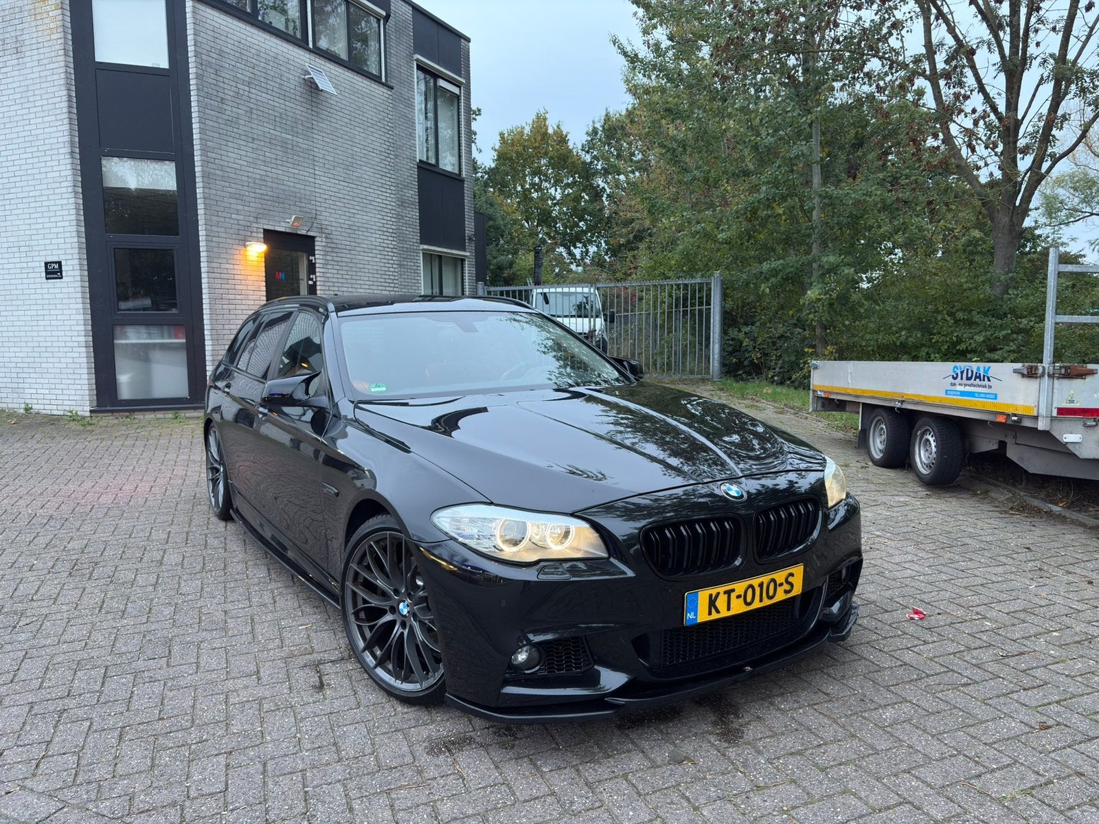 BMW 520d 5-Serie Touring AUT 2012 Zwart LEES BESCHRIJVING, Auto's, Automaat, Euro 5, Achterwielaandrijving, 1995 cc