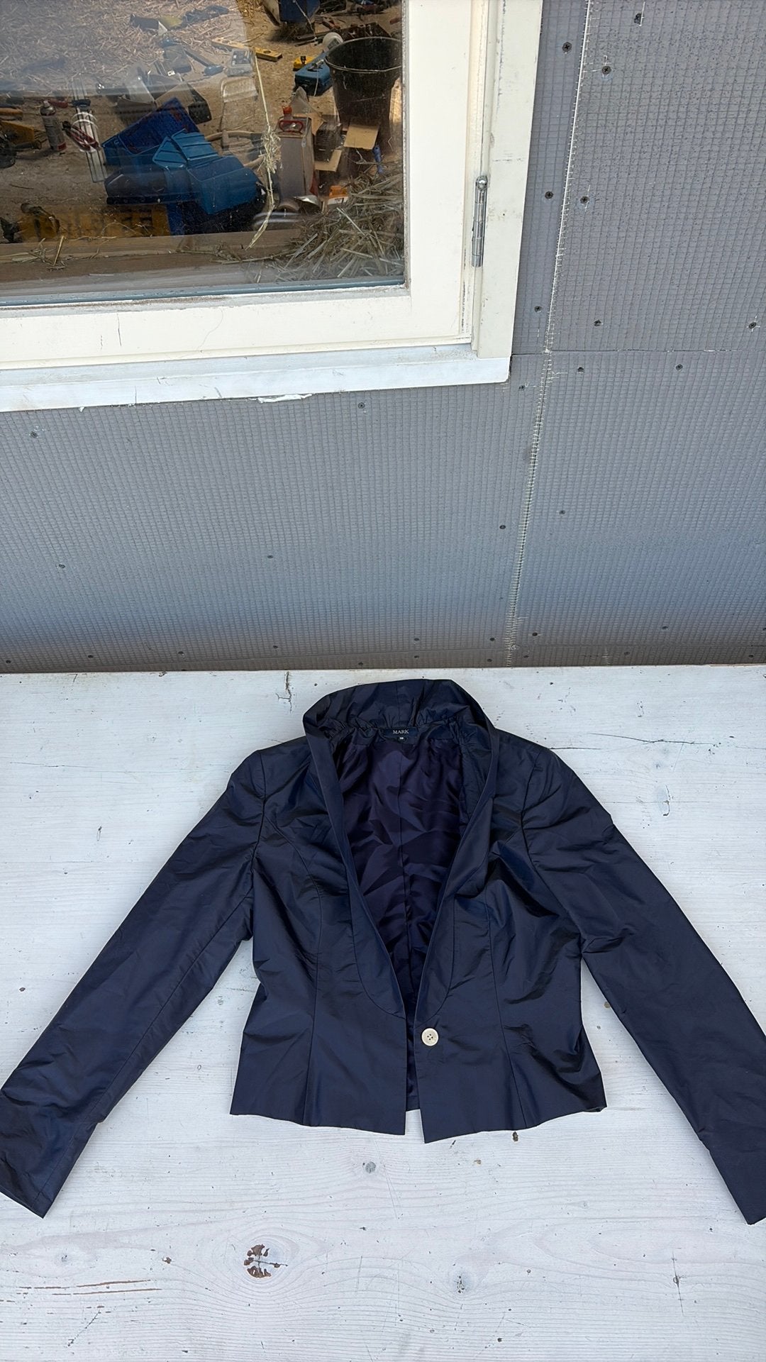 Zijden blazer maat 38, Ophalen of Verzenden, Zo goed als nieuw, Maat 38/40 (M), Blauw