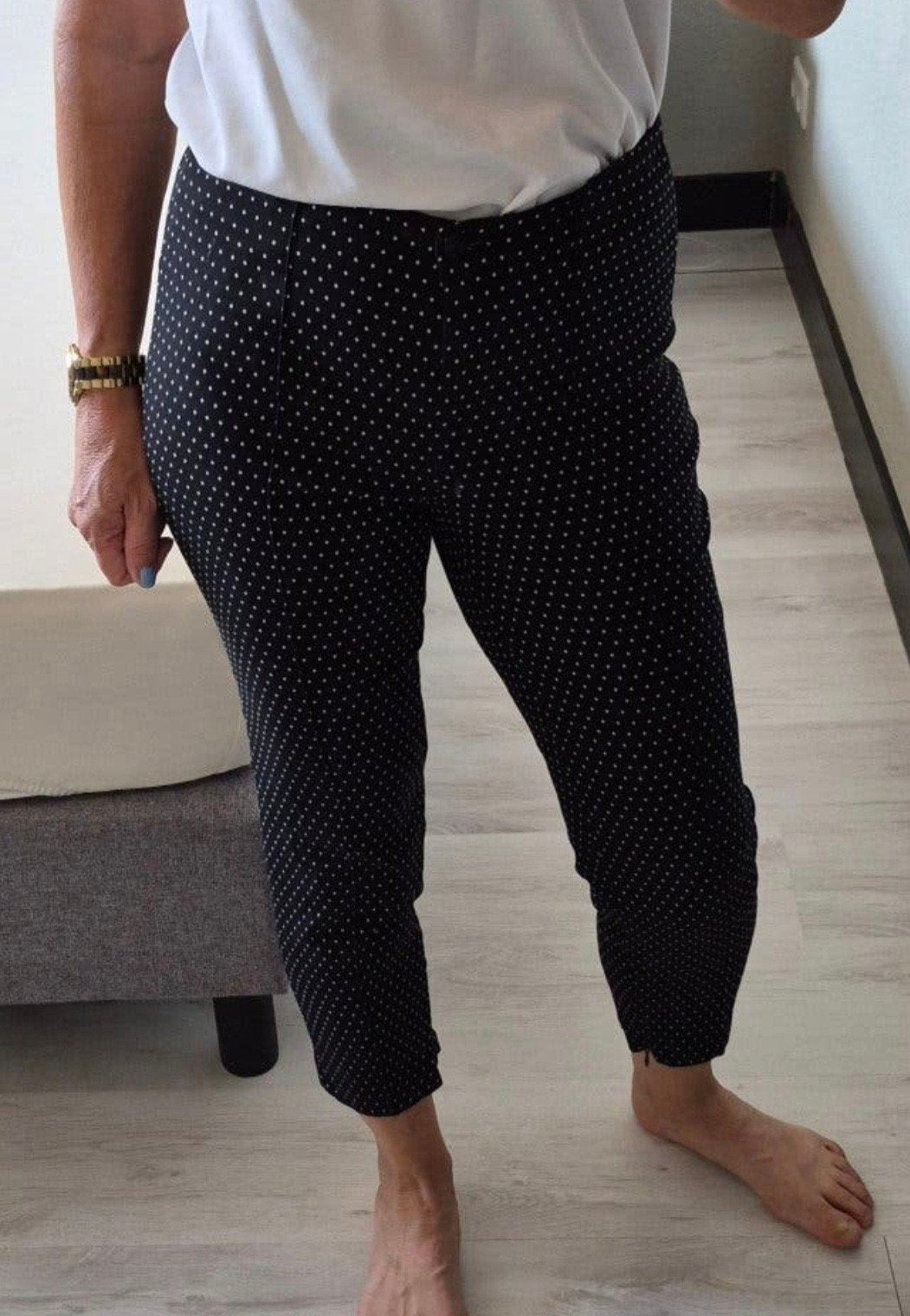 Super leuke polkadot broek van Cambio, maat 38, Maat 38/40 (M), Cambio, Zwart, Ophalen of Verzenden