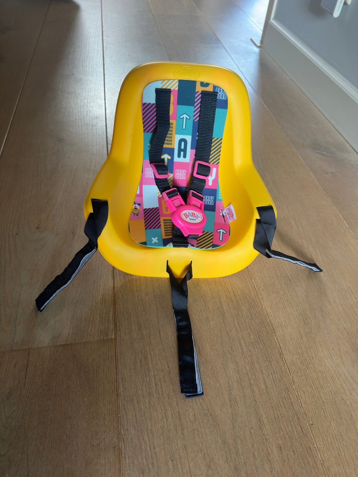 Baby Born fietsstoeltje voor poppen - Geel, Ophalen, Zo goed als nieuw, 0 t/m 10 kg, Voorzitje