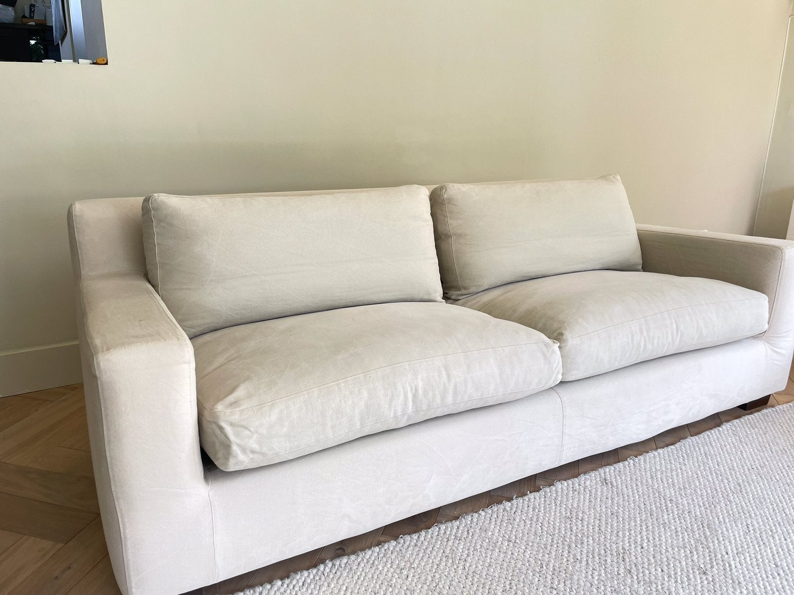 SOHO ROBERTO:Set van een 2,5 zitsbank en 2 fauteuils, Ophalen, Gebruikt, 75 tot 100 cm, Stof