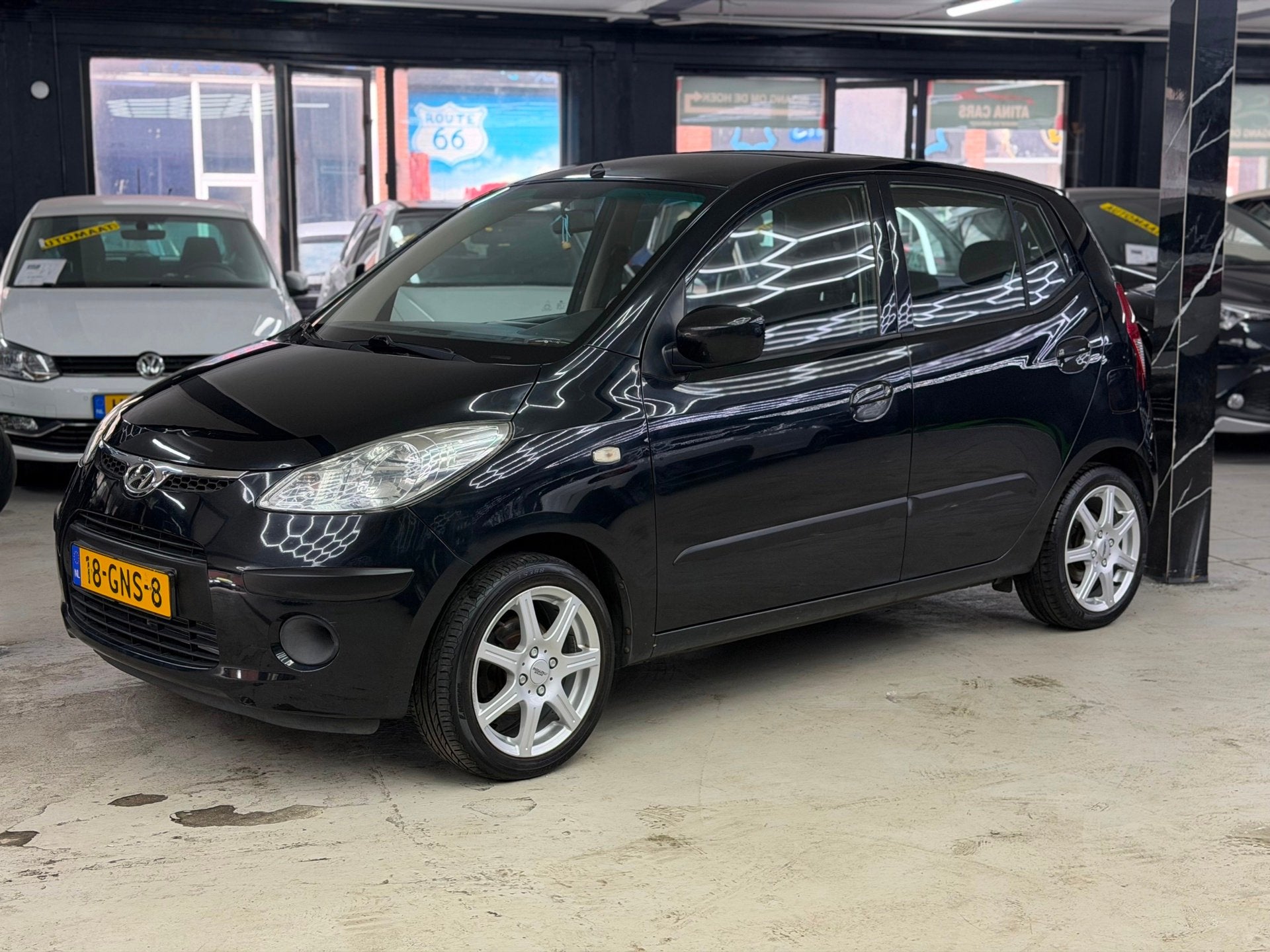 Hyundai I10 1.1 Dynamic Cool Automaat | Navi | Airco, Auto's, Hyundai, Gebruikt, 31 €/maand, 4 cilinders, Zwart