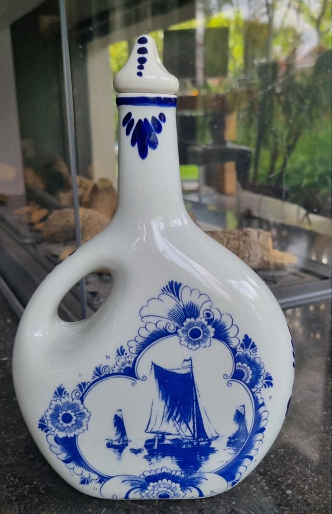 Delfts Blauwe fles met stop, Antiek en Kunst, Ophalen of Verzenden