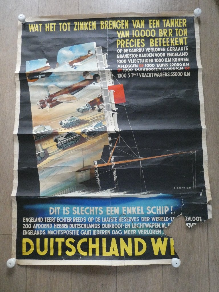 Propaganda poster Duitsland Wint, Ophalen of Verzenden, Overige soorten, Nederland, Foto of Poster