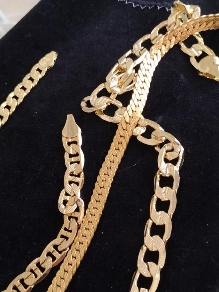 Kettingen double en Gold plate, Sieraden, Tassen en Uiterlijk, Kettingen, Ophalen of Verzenden, Goud, Overige materialen