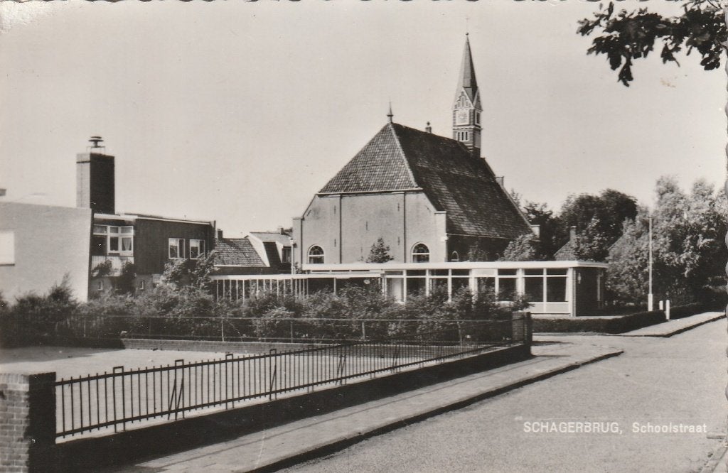 SCHAGERBRUG Schoolstraat, Verzenden, 1960 tot 1980, Ongelopen, Noord-Holland