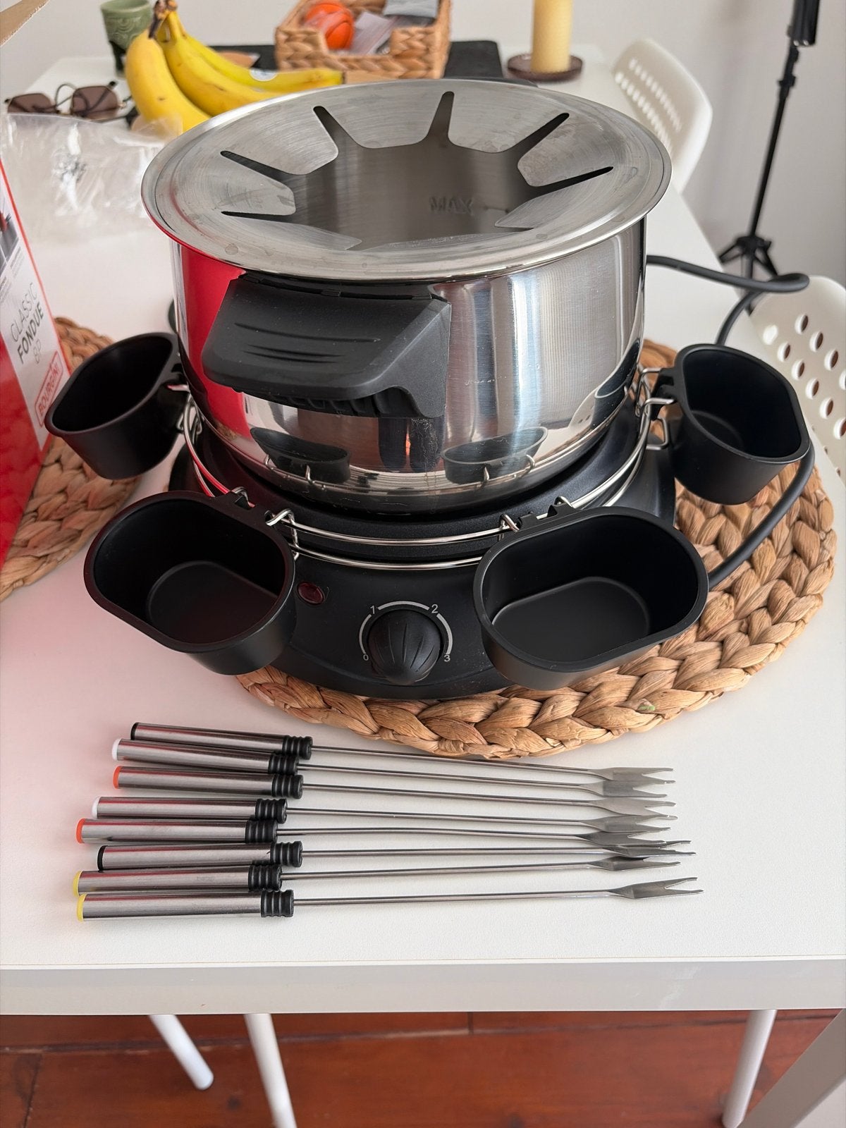 Bourgini Classic Fondue 8P - Complete in Box - Like New, Witgoed en Apparatuur, Fonduesets, Ophalen of Verzenden, Zo goed als nieuw