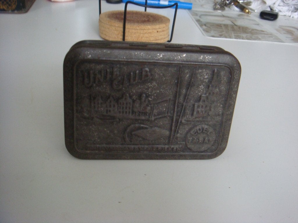 metalen tabaksblik, Verzamelen, Blikken, Ophalen of Verzenden, Gebruikt, Overige