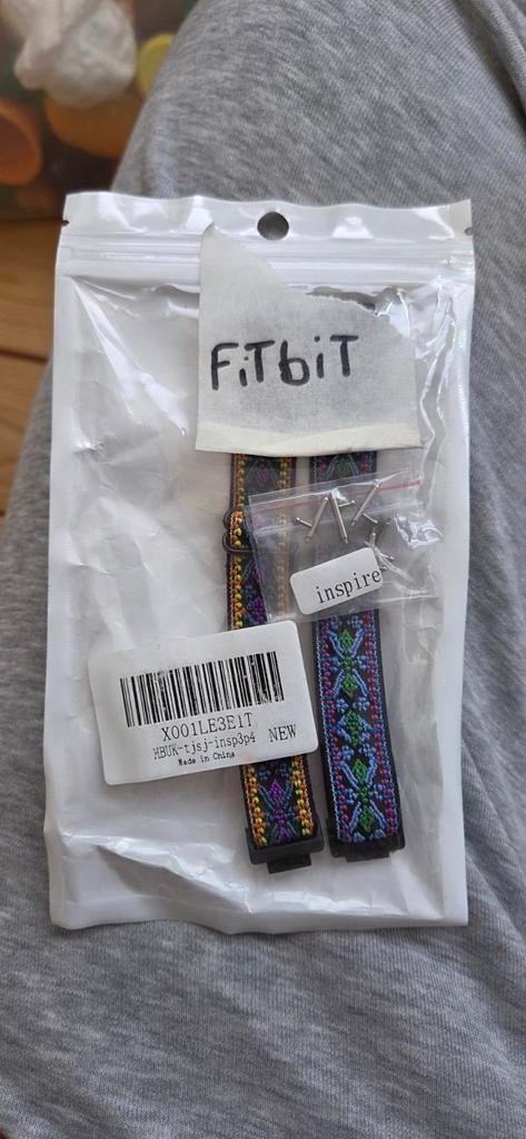 Fitbit Inspire bandje - Nieuw - Kleurrijk patroon, Ophalen of Verzenden, Nieuw, Zwart, Fitbit