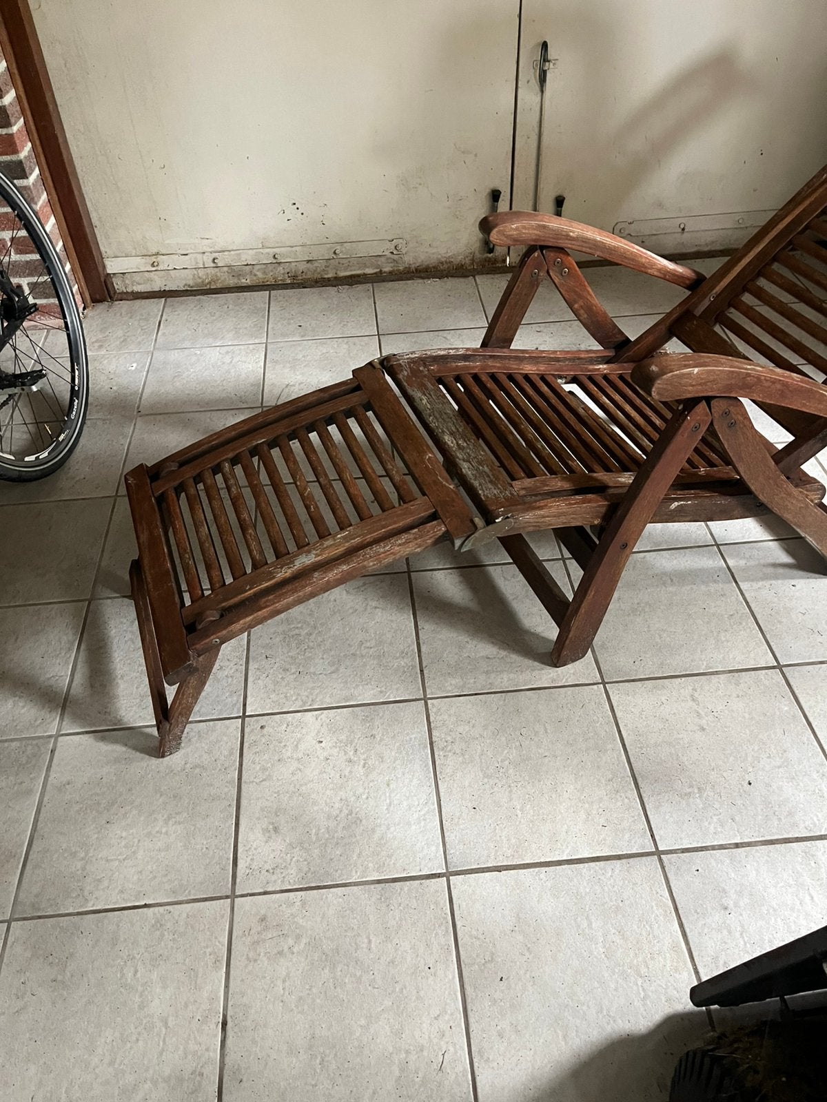 Chaise lounge, Tuin en Terras, Tuinstoelen, Ophalen, Zo goed als nieuw, Hout
