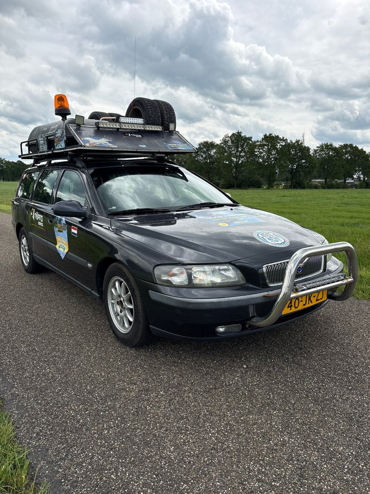 Volvo V70 2.4 170PK 2002 Grijs, Gebruikt, Ophalen of Verzenden, Volvo, Motorkap
