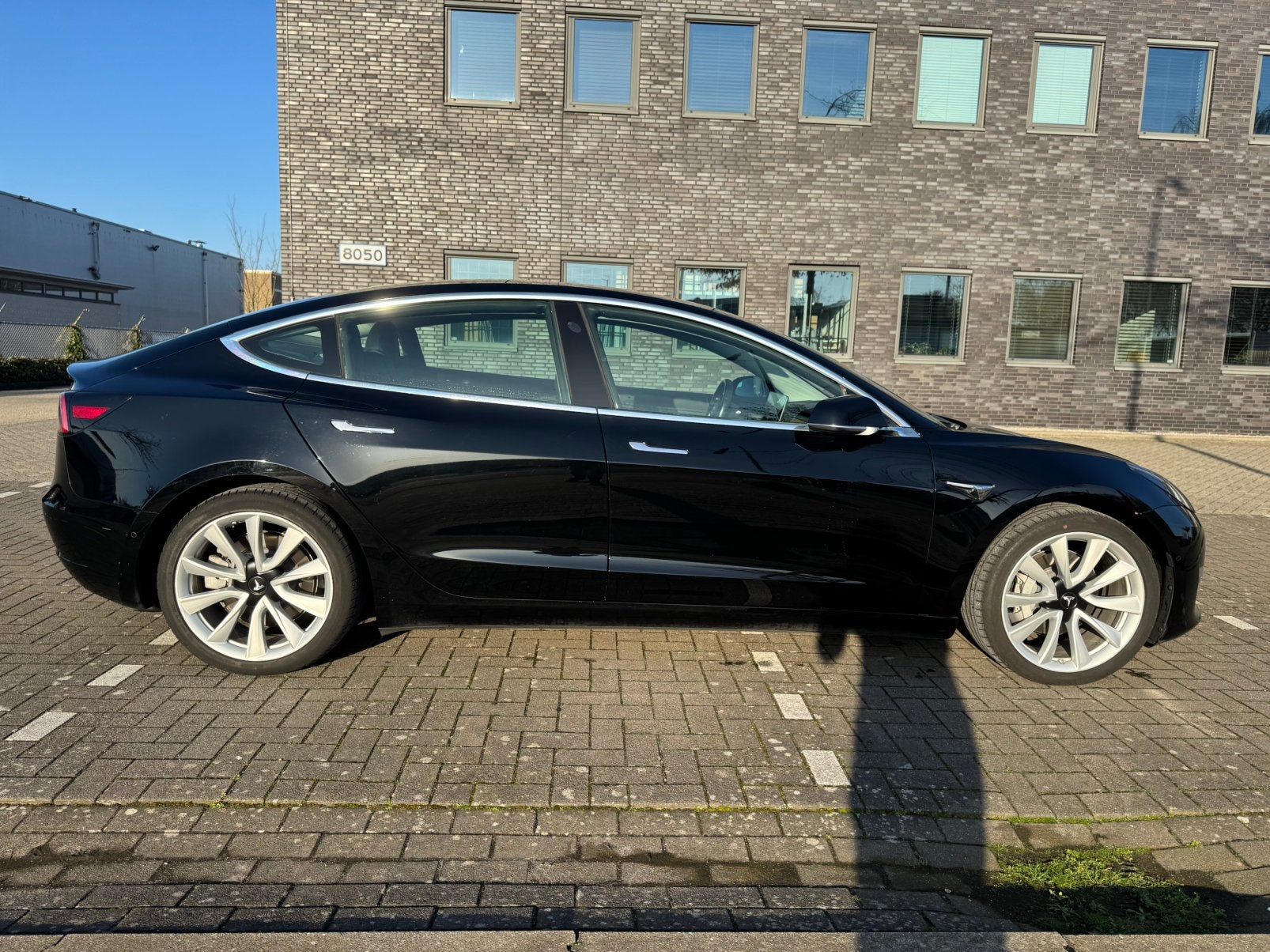 Tesla Model 3 2019 Zwart AWD LR, Auto's, Tesla, Automaat, 1831 kg, Zwart, Zwart