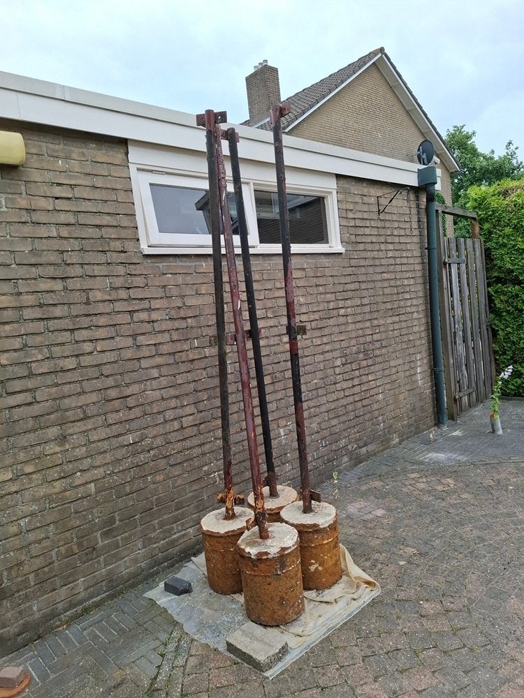 4 waslijnpalen, Ophalen, Gebruikt, Overige typen