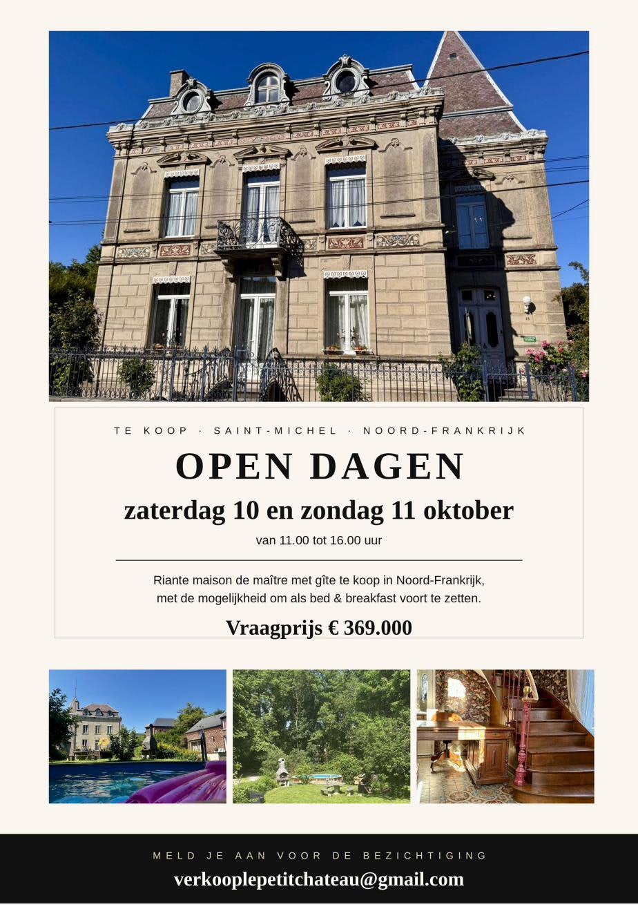 B&B met Gite / woonhuis te koop NOORD-FRANKRIJK, Saint-Michel, Dorp, Frankrijk, Woonhuis
