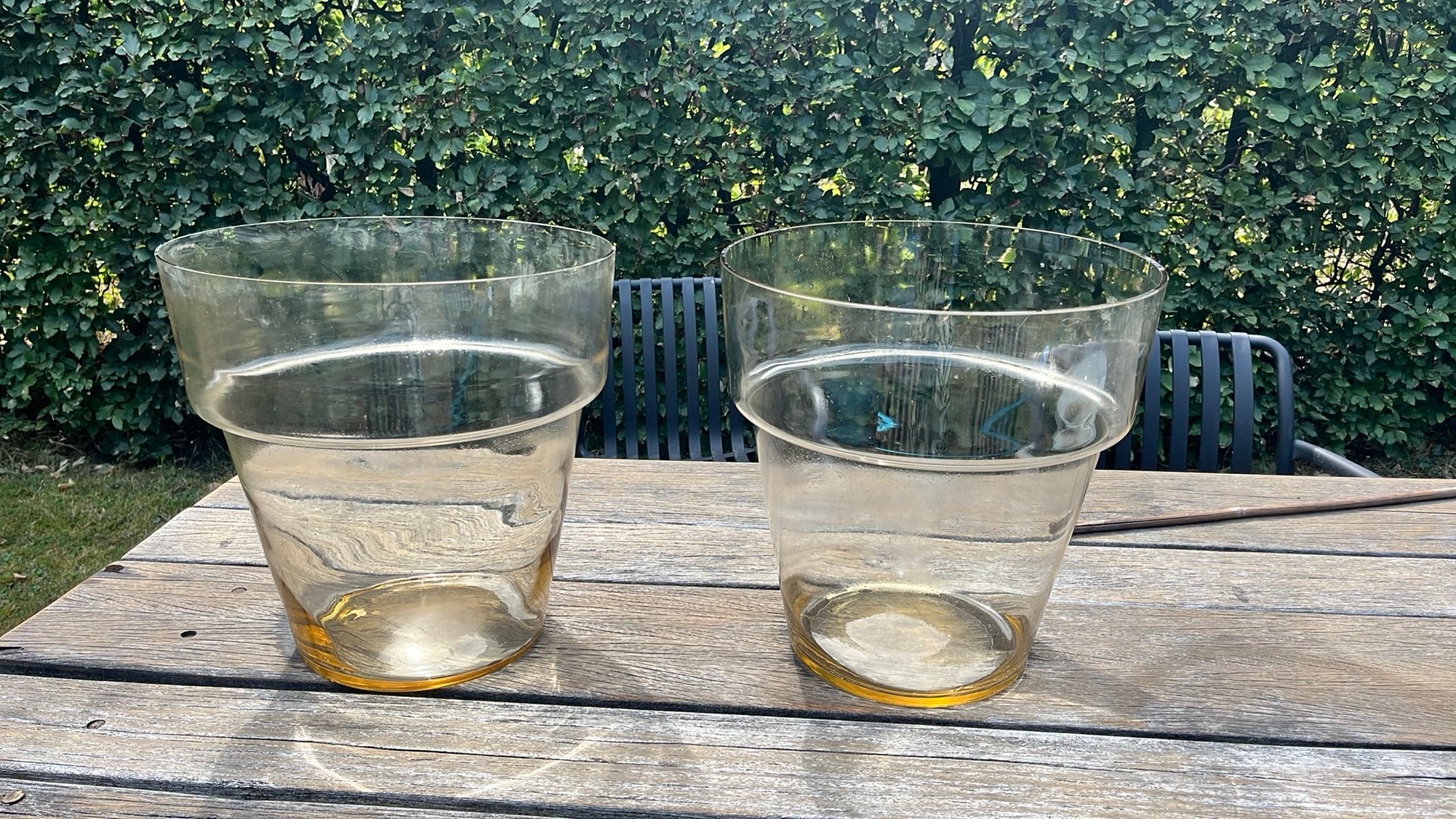 Glazen vazen, Ophalen, Gebruikt, Rond, Binnen
