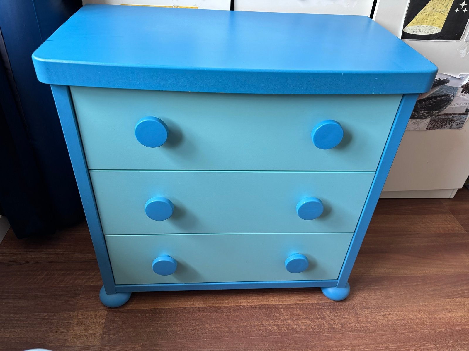 IKEA Blauwe mammut kast met 3 lades, Ophalen, Gebruikt, Kast, 50 tot 70 cm