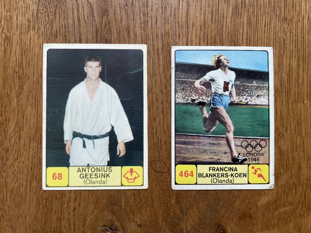 Panini plaatjes Geesink & Blankers-Koen zeldzaam, Ophalen of Verzenden, Zo goed als nieuw, Buitenlandse clubs, Poster, Plaatje of Sticker