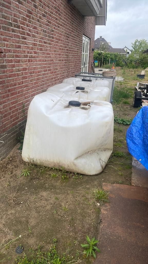 Ibc containers, regenton, watertank, Tuin en Terras, Regentonnen, Ophalen, Kunststof, Gebruikt, Met kraantje