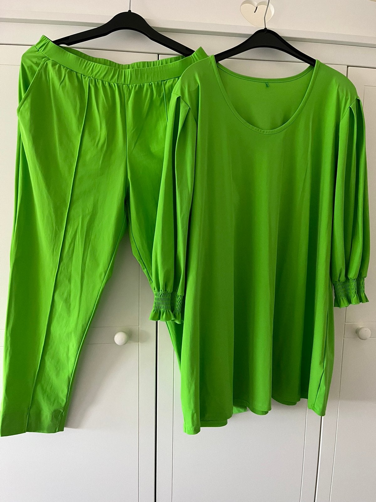 Dames 2-delige set: tuniek met 7/8 broek Plusbasics 44 / 48, Ophalen of Verzenden, Zo goed als nieuw, Maat 46/48 (XL) of groter
