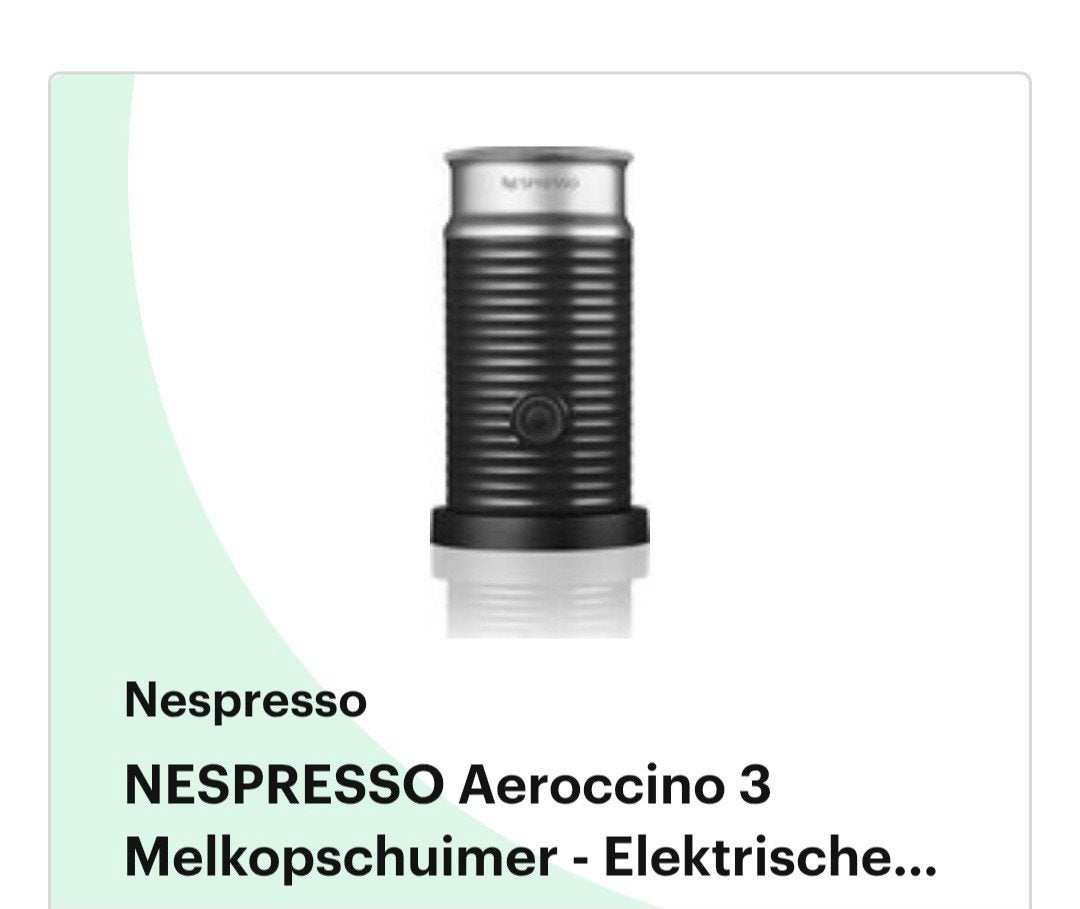 Nespresso Aeroccino 3 Melkopschuimer - Elektrisch, Ophalen of Verzenden