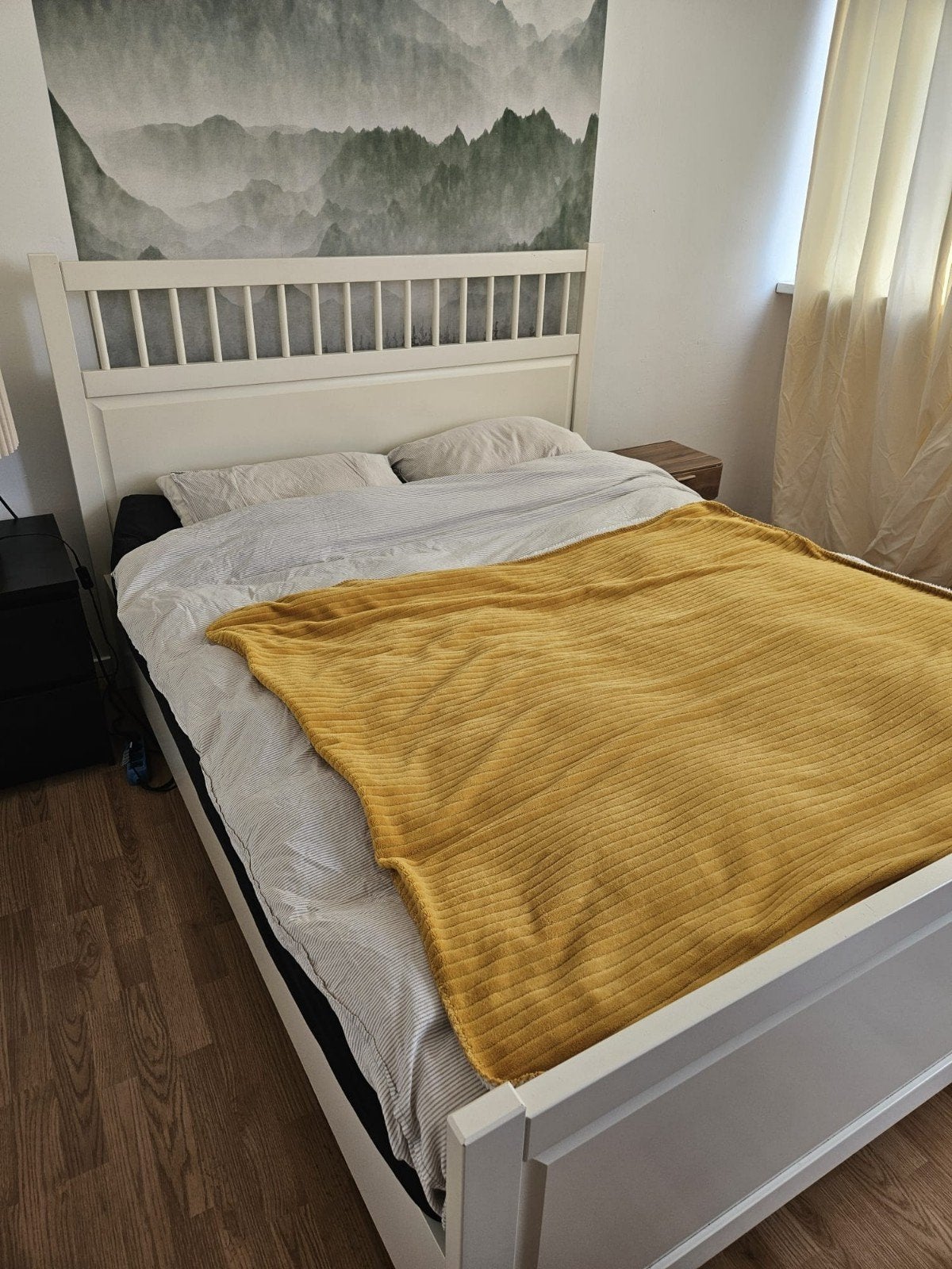Elektrisch verstelbaar bed (en evt matrassen), Ophalen, Wit, Tweepersoons, 200 cm