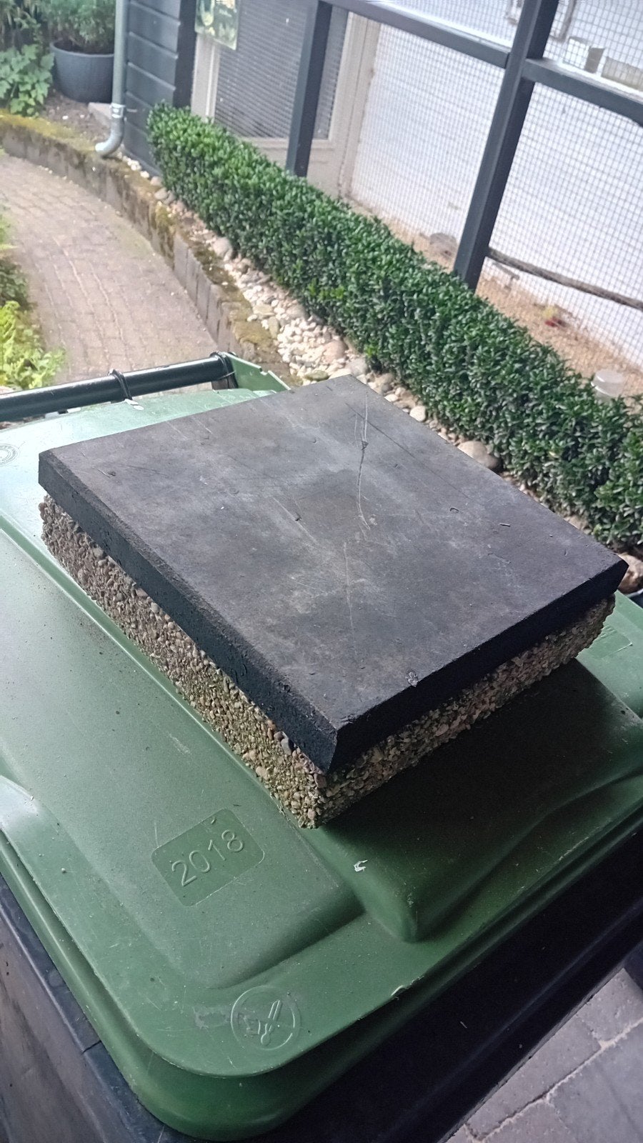Rubberen tegels 30x30cm, beton met rubber toplaag, Ophalen, Gebruikt, Rubber, Overige typen