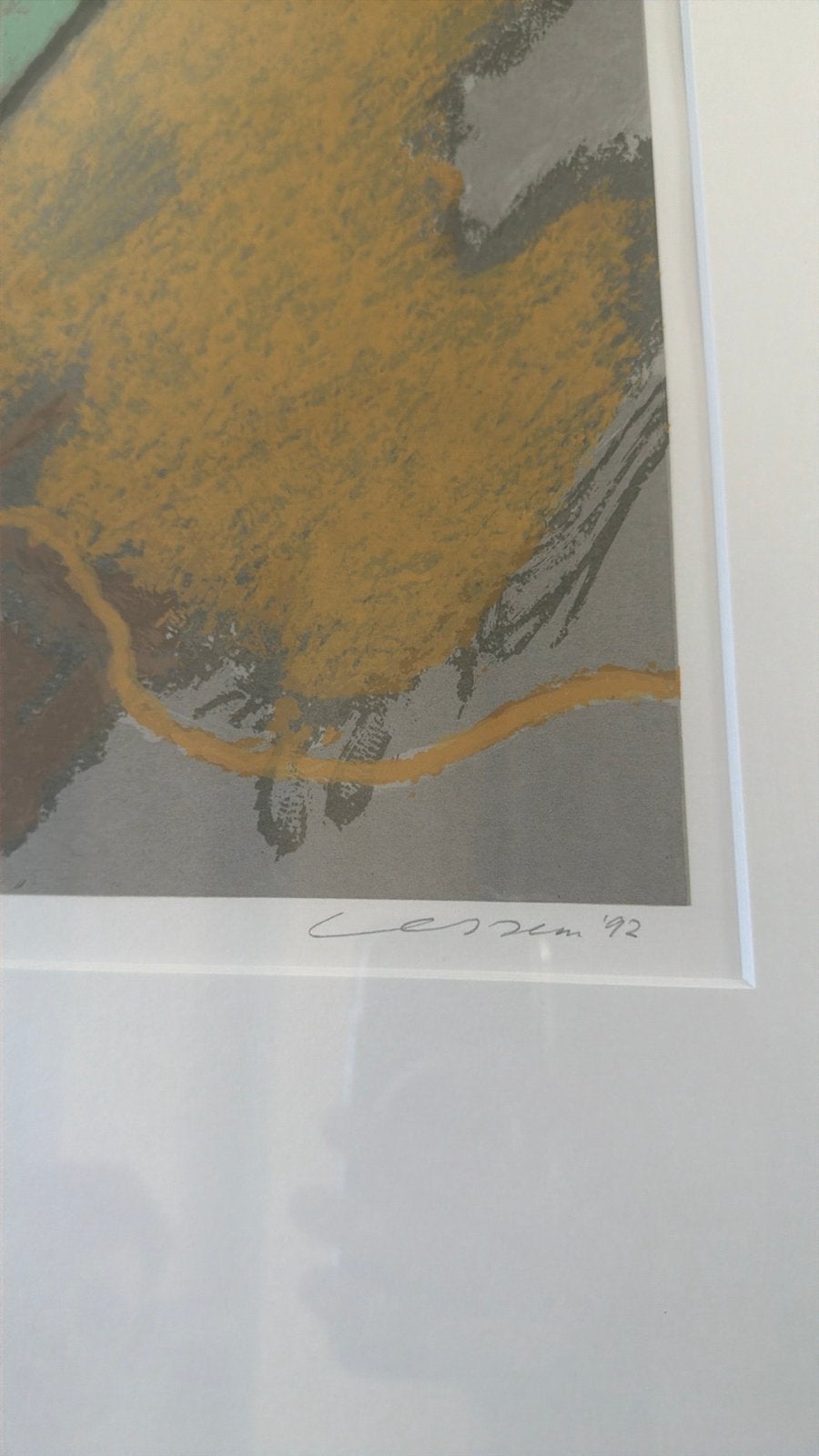Henk van Vessem - Abstracte zeefdruk (1992), Ophalen, Zeefdruk, Genummerd, 1950 - 1999