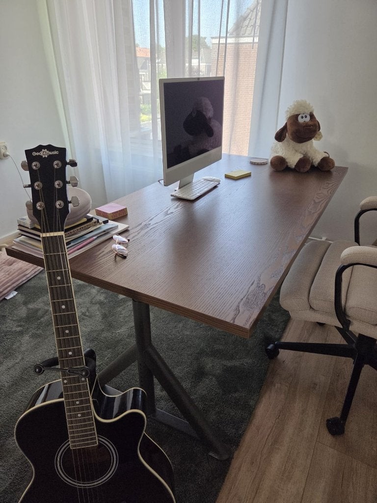IKEA IDÅSEN bureau 160 x 80 cm – Bruin/donkergrijs, Ophalen, 160 cm, Zo goed als nieuw, IKEA