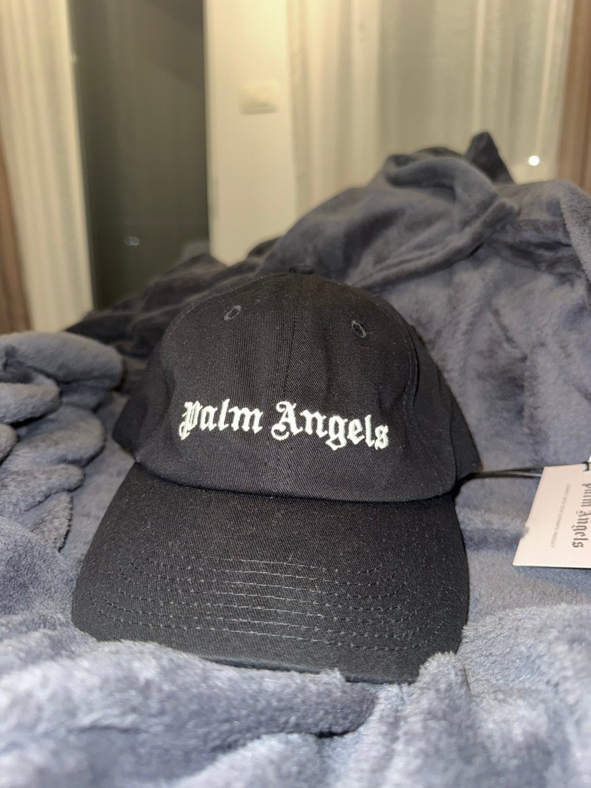NIEUW: Palm Angels Classic Logo Cap - Zwart/Wit ongedragen, Verzenden, Nieuw, One size fits all, Pet