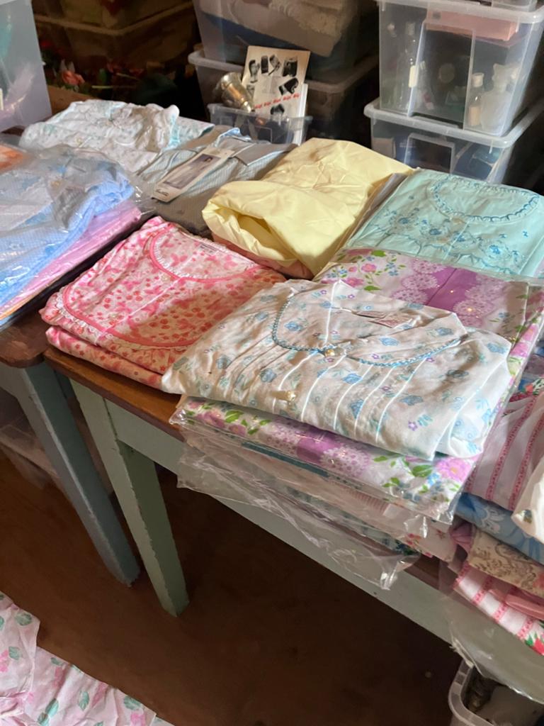 Partij vintage pyjama's en nachthemden, Ophalen of Verzenden