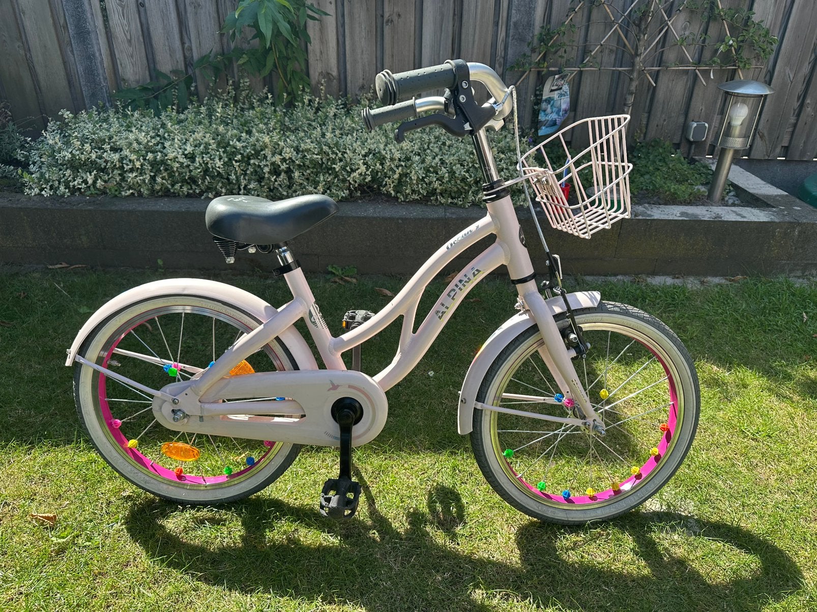 Nette Alpina ocean 18”, roze, Fietsen en Brommers, Fietsen | Meisjes, Ophalen, Gebruikt, 18 inch, Handrem