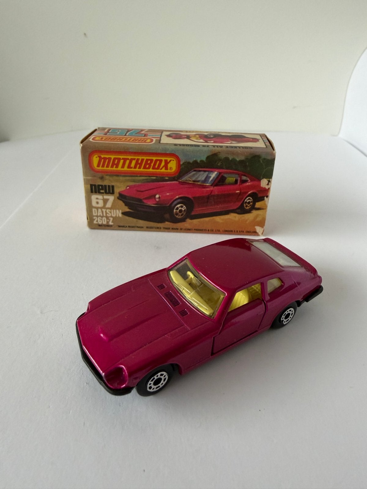 Matchbox Superfast 67 Datsun 260-Z (1976) met doos, Ophalen of Verzenden, Gebruikt, Auto, Matchbox