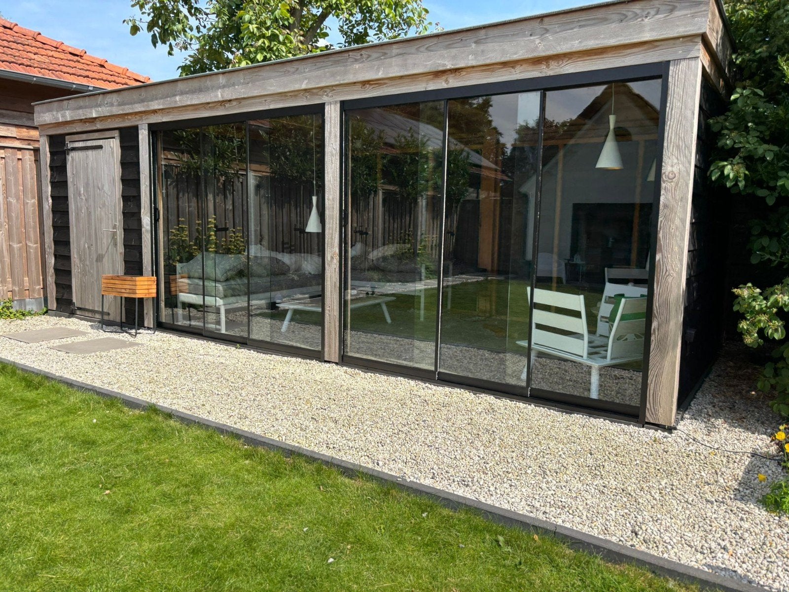 Glazen schuifwanden glazenschuifwand Glazenwand glazenpui, Tuin en Terras, Overkappingen, Ophalen of Verzenden, Nieuw, Veranda