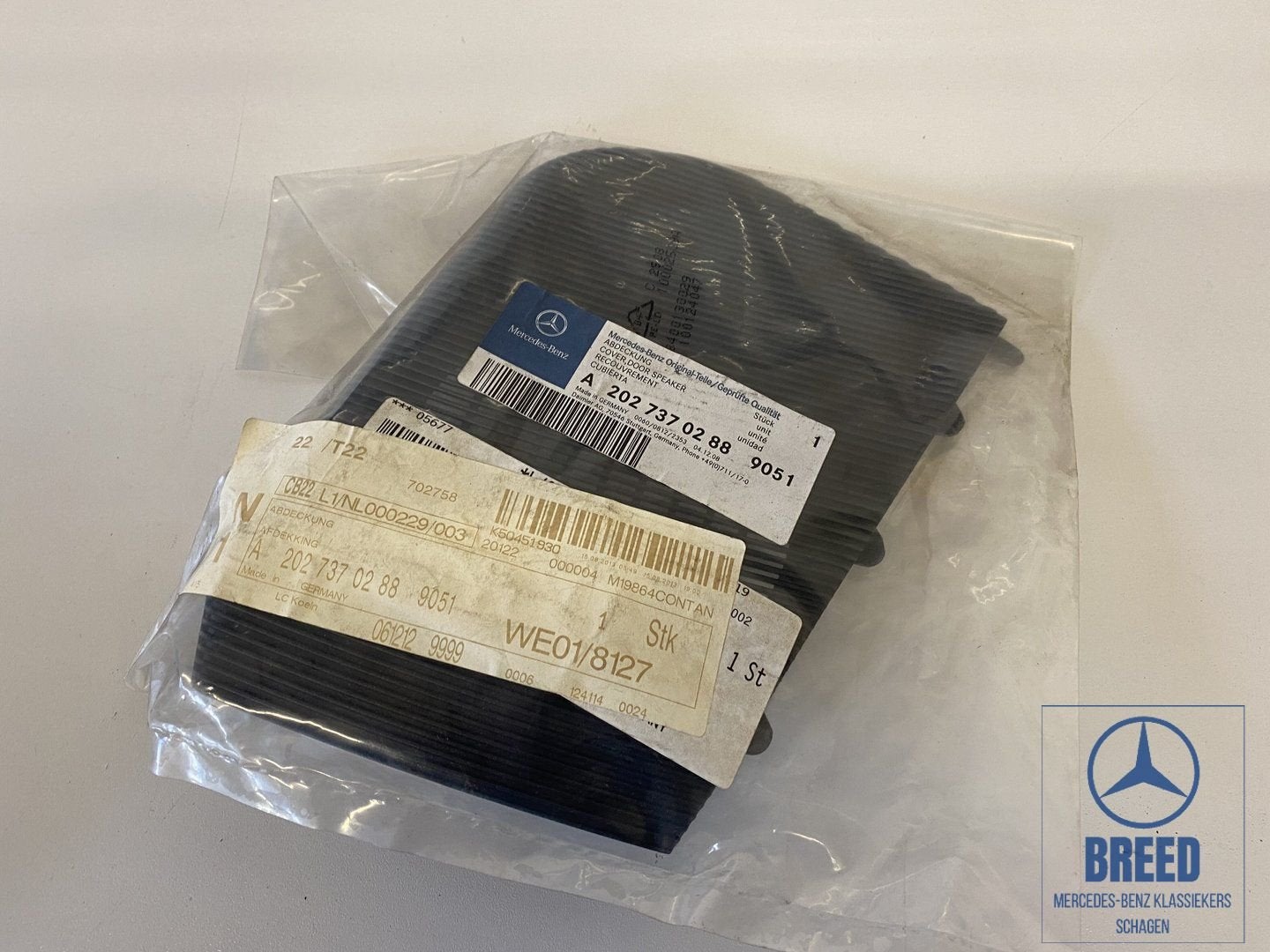 NOS luidsprekerafdekking rechtsachter Mercedes-Benz W202, Auto-onderdelen, Interieur en Bekleding, -, Nieuw, Ophalen of Verzenden